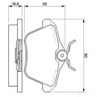 Тормозные колодки, комплект BOSCH 8676D147 336247 0986424506 21 606