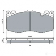 Тормозные колодки, комплект BOSCH DWBZ 7 0986424387 1437243597