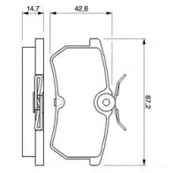 Тормозные колодки, комплект BOSCH 336229 23 353 0986424472 7763D886 - Изображение 4