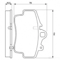 Тормозные колодки, комплект BOSCH 21 937 7606D737 336293 0986424570 - Изображение 5