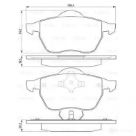 Тормозные колодки, комплект BOSCH 7434D555; 7434D687; 7710D687 21911 0986424460 336217 - Изображение 6