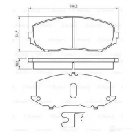 Тормозные колодки, комплект BOSCH 0986494241 BP1304 342229 24 346 - Изображение 5