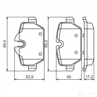 Тормозные колодки, комплект BOSCH 23623 0986494461 BP1382 342441 - Изображение 7