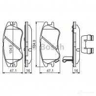 Тормозные колодки, комплект BOSCH 0986494630 24277 24 277 1193483728 - Изображение 5