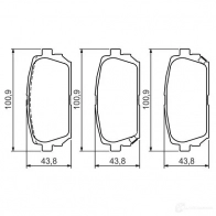 Тормозные колодки, комплект BOSCH 24491 342384 0986494400 8413-D1296 - Изображение 7