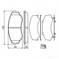 Тормозные колодки, комплект BOSCH 23515 7430D551 342192 0986494204 - Изображение 5