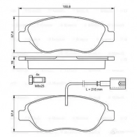 Тормозные колодки, комплект BOSCH 0986424595 8745D1536 23 711 336312 - Изображение 5