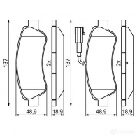 Тормозные колодки, комплект BOSCH 0986494994 1193484388 BP1845 24465 - Изображение 3