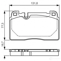 Тормозные колодки, комплект BOSCH 25643 E9 90R - 02A0108/3590 0986tb3212 Audi Q5 (8RB) 1 Кроссовер 2.0 Tdi Quattro 136 л.с. 2009 – 2024