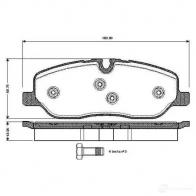 Тормозные колодки, комплект BOSCH 4047024559783 Land Rover Discovery 3 (L319) Внедорожник 2.7 TDV6 4x4 200 л.с. 2004 – 2009 L9Z 7W 0986tb3022