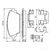 Тормозные колодки, комплект BOSCH BP932 0986494629 23 094 1193483725 - Изображение 5
