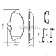Тормозные колодки, комплект BOSCH 0986494647 23743 BP1197 1193483785 - Изображение 5