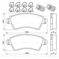 Тормозные колодки, комплект BOSCH 336473 BP942 23 332 0986424801 - Изображение 5