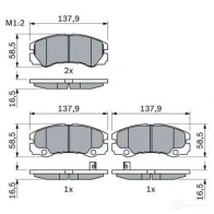 Тормозные колодки, комплект BOSCH 336435 23 250 BP466 0986424760 - Изображение 2