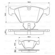 Тормозные колодки, комплект BOSCH 21 064 341984 0986490640 90R-010271/010 - Изображение 7