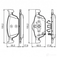 Тормозные колодки, комплект BOSCH BP1291 24796 342368 0986494383 - Изображение 5
