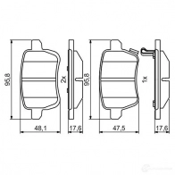 Тормозные колодки, комплект BOSCH 25818 0986494802 1193484150 BP1976 - Изображение 5