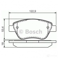 Тормозные колодки, комплект BOSCH BP1043 342130 23705 0986494132 - Изображение 3
