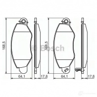 Тормозные колодки, комплект BOSCH 342049 0986494037 23840 BP373 - Изображение 6