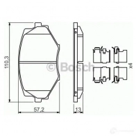 Тормозные колодки, комплект BOSCH 23 354 1193483812 7513D635 0986494655 - Изображение 5