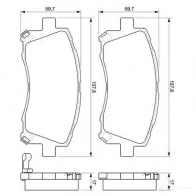 Тормозные колодки, комплект BOSCH 336383 7589D721 23558 0986424700 - Изображение 3