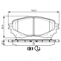 Тормозные колодки, комплект BOSCH 25725 1193497092 E9 90R - 02A0108/3654 0986tb3230