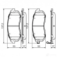 Тормозные колодки, комплект BOSCH 21561 BP1227 0986494337 342324 - Изображение 2
