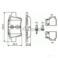 Тормозные колодки, комплект BOSCH 24540 1193483700 BP1110 0986494622 - Изображение 6