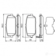 Тормозные колодки, комплект BOSCH 2 4298 8296D118 342178 0986494190 - Изображение 5