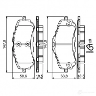 Тормозные колодки, комплект BOSCH 0986494714 25583 BP1709 1193483976 - Изображение 9