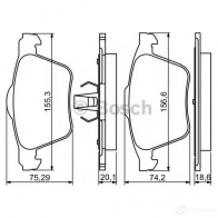 Тормозные колодки, комплект BOSCH 24142 0986494245 7904D1003; 8357D1305 342233 - Изображение 6