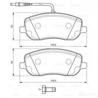 Тормозные колодки, комплект BOSCH 20 261 336461 0986424789 20261 - Изображение 7