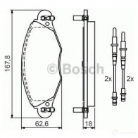 Тормозные колодки, комплект BOSCH 0986424581 23 273 90R-010268/002 336302 - Изображение 5