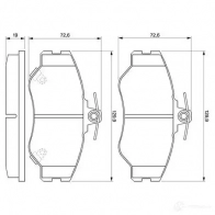 Тормозные колодки, комплект BOSCH 336177 23 083 23083 0986424368 - Изображение 6