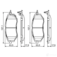 Тормозные колодки, комплект BOSCH BP1674 342553 24222 0986494679 - Изображение 8