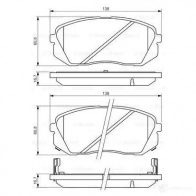 Тормозные колодки, комплект BOSCH 8412-D1295 342403 24501 0986494422 - Изображение 5
