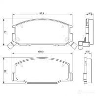 Тормозные колодки, комплект BOSCH 0986424724 7408MD52; 7408D527; 7408D616 Toyota Previa (XR10, XR20) 1 Минивэн 2.4 (TCR11. TCR10) 132 л.с. 1990 – 2000 23 009