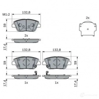 Тормозные колодки, комплект BOSCH 25644 0986494984 BP1835 1425140183 - Изображение 5
