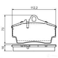 Тормозные колодки, комплект BOSCH 21792 342252 0986494265 BP1177 - Изображение 8