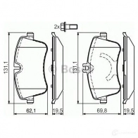 Тормозные колодки, комплект BOSCH 336255 7747D872 23144 0986424517 - Изображение 5