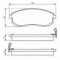 Тормозные колодки, комплект BOSCH 24506 0986494277 342264 7502D666 - Изображение 7