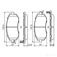 Тормозные колодки, комплект BOSCH 25760 1193484054 BP1935 0986494761 - Изображение 5