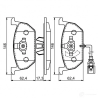 Тормозные колодки, комплект BOSCH 22035 0986494721 1193483997 BP1736 - Изображение 6