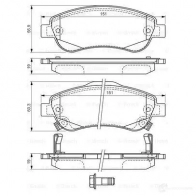 Тормозные колодки, комплект BOSCH 24638 BP1287 342364 0986494379 - Изображение 6