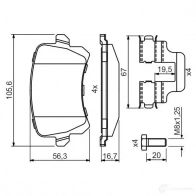 Тормозные колодки, комплект BOSCH 342581 24483 0986494731 BP1746 - Изображение 6
