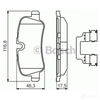 Тормозные колодки, комплект BOSCH 0986494636 8203-D1099 1193483748 24192 - Изображение 5