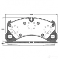 Тормозные колодки, комплект BOSCH Porsche Panamera (970) 1 Хэтчбек 3.0 S E Hybrid 333 л.с. 2011 – 2013 4047024771703 3 VIRN0N 0986tb3087