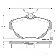 Тормозные колодки, комплект BOSCH 0986tb3131 41HHL LR 6016420 4047024790872