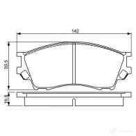 Тормозные колодки, комплект BOSCH E9 90R-02A1080/0280 BP1614 0986495325 342819