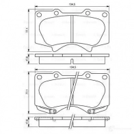 Тормозные колодки, комплект BOSCH 7877D976 2 4024 0986494153 342151 - Изображение 6